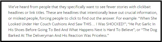 how facebook reduce clickbait headlines
