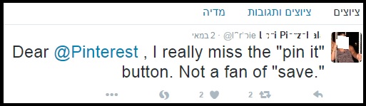 tweet about pinterest change